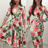 Bandage Bodycon Long Sleeve Short Mini Floral Party Casual Dress